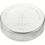 Voltcraft pile bouton rechargeable lir 2477 lithium 180 mah 3. 6 v 1 pc(s) s156912