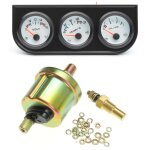 Voltm�tre / thermom�tre � eau mont� sur v�hicule 2 `` / 52mm 3 en 1 / manom�tre de pression d'huile 0 ...