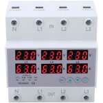 Voltmtre  rail din triphas ampremtre protecteur de surintensit de surtension automatique ac 390?500v ...