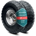 Vounot� lot de 2 roue gonflable 3. 5 - 4 (260x85mm) avec chambre � air - al�sage 16mm - roulements � ...