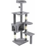 Vounot - arbre  chat 138cm avec capsule spatiale, griffoir, niche et plateforme - gris - arbre  grimper ...