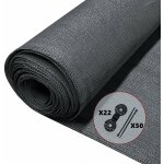 Brise vue occultant en hdpe 150g / m 1x10m avec attaches de fixation anthracite