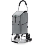 Vounot - chariot de courses 2 en 1 pliable aluminium - caddie et diable - sac impermable - 6 roues monte ...