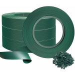 Kit de lamelles occultantes pvc brise vue 300m x 4. 7cm avec 600 clips vert