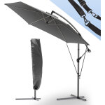 Vounot� parasol d�port� inclinable 3m avec sangle de fixation et housse de protection - inclinaison r�glable ...