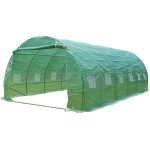Vounot - serre de jardin tunnel 18m en acier galvanis vert - fentre anti - moustiquaire - porte enroulable ...