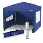 Vounot ? tonnelle de jardin 3x3m pliable avec 4 parois d�tachables ? acier et polyester ? hauteur 260 ...