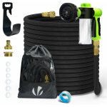 Vounot� tuyau d'arrosage extensible renforc� 30m noir avec r�cipient savon - 8 modes - raccord et sac ...
