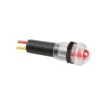 Voyant led rouge clignotant 12v resistant a l'eau - boitier noir seder 12vtfr