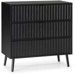 Commode lluvia 3 tiroirs couleur noir Commode lluvia 3 tiroirs couleur noir