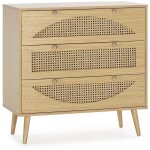 Commode luna 3 tiroirs couleur ch�ne