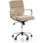 Fauteuil de bureau fenix inclinable taupe, cuir synthétique Fauteuil de bureau fenix inclinable taupe, cuir synthétique