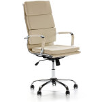 Fauteuil de bureau morgan inclinable taupe, cuir synthétique Fauteuil de bureau morgan inclinable taupe, cuir synthétique