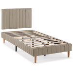 Sommier + t�te de lit eris 90x190 cm beige