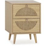 Table de chevet luna 2 tiroirs couleur chne
