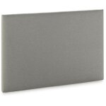 T�te de lit aura recouverte de tissu gris clair 90x60 cm