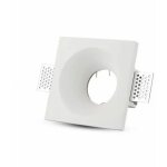 Support de spot encastr led carr v - tac gu10 et gu5. 3 (mr16) corps en pltre blanc