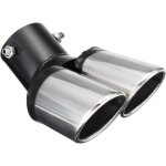 Vtizikl cache d'�chappement pot d'�chappement universel silencieux double cache d'�chappement en acier ...