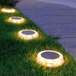 Vtizikl led lumi�re solaire ext�rieur, home lampe solaire jardin l?�clairage de sol encastr� r�verb�re ...