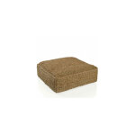 Grand pouf carr� en rotin