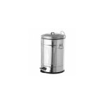 Poubelle de cuisine rtro en mtal argent - 20l