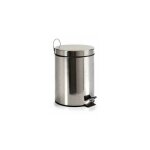 Poubelle ronde à pédale en inox brillant - 5l Poubelle ronde à pédale en inox brillant - 5l