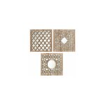 Set de 3 miroirs orientaux bois Set de 3 miroirs orientaux bois