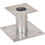 Pied de poteau 2 platines 150 mm