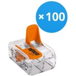 Wago - lot 100x 221 - 412 connecteur compact 2 cble connexion -
