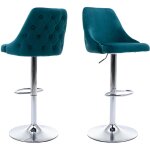 Wahson office chairs - lot de 2 tabouret de bar en velours chaises hautes de bar r�glable avec dossier ...