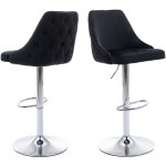 Wahson office chairs - lot de 2 tabouret de bar en velours chaises hautes de bar r�glable avec dossier ...