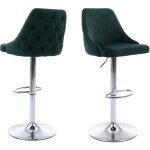 Wahson office chairs - lot de 2 tabouret de bar en velours chaises hautes de bar rglable avec dossier ...
