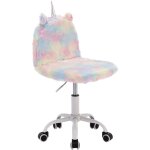 Wahson office chairs - chaise de bureau pour enfant fauteuil pivotante en fausse fourrure avec hauteur ...
