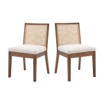 Wahson office chairs - chaise de salle  manger lot de 2 en rotin et bois chaise salle  manger rtro ...