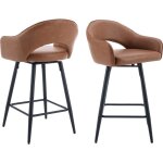 Wahson office chairs - tabouret de bar en cuir pu lot de 2 tabouret rotation de 360 degr� chaise bar ...