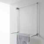 Wall, tendoir mural, schoir vertical, coulissant de bas en haut en aluminium et acier 80 - gris - foxydry ...