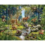 Walltastic - papier peint enfant animaux de la fort 305x244 cm