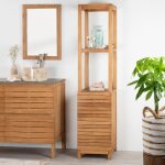 Wanda collection - colonne en teck chamonix 180 cm