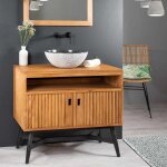 Wanda collection - meuble salle de bain en teck mya 90 cm