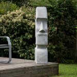 Statue moa� �le de p�ques jardin zen 1m20
