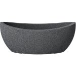Wave globe jardiniere 58, pot � fleurs / jardini�re, ovale, coloris: granit noir, fabriqu� avec du plastique ...