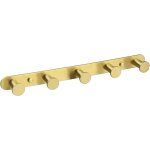 Way - patre de salle de bain en acier inoxydable - dor bross, 5 crochets, pour serviettes et ustensiles ...