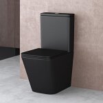 Doporro - wc  poser cramique noir mat toilette avec rservoir de toilette abattant silencieux avec ...