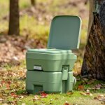 Costway wc chimique portable toilette seche - 20l en hdpe camping, caravane et hpital charge max. : ...