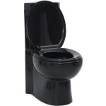 Wc cuvette toilette wc  poser pack wc complet cramique noir 24090