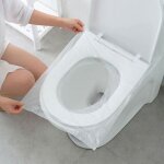 Wc jetable, protection toilette wc jetable 100 pcs couvre siege lunette wc emballage individuel matriau ...