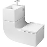 Roca - wc et lavabo suspendus (y compris couvercle et robinets de lavabo) w + w