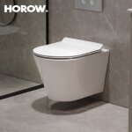 Wc mural suspendu avec couvercle de toilette avec systme d'abaissement automatique ? cuvette profonde ...