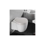 Wc suspendu compact avec abattant cramique blanc - 50x41 cm - charm