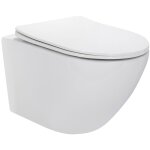 Cadentro - wc suspendu design avec abattant soft close - carapelle l - dimensions : 555 x 365 x 375